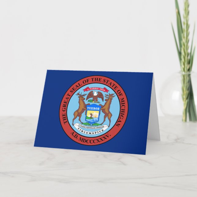 Carte Michigander Seal, Seal of Michigan (Devant)