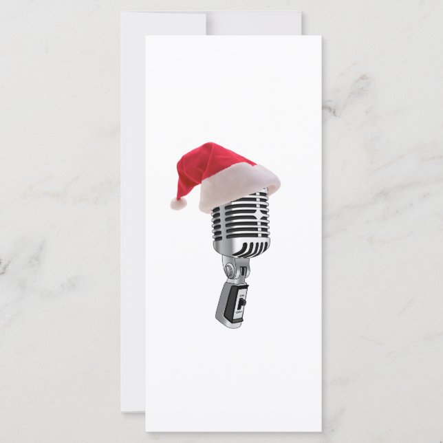 Carte Microphone père Noël (Devant)