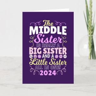 Carte Middle Sister 2024 - une grande et petite soeur