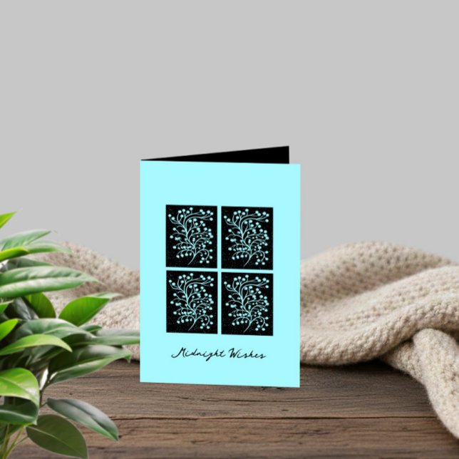 Carte Midnight Garden Line Turquoise Mist (Créateur téléchargé)