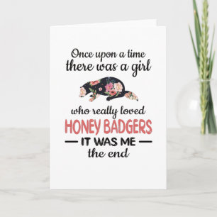 Carte Miel mignon Badger Girl Gifts Miel Badger Lover