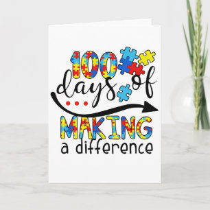 Carte Mignon 100 Jours pour Faire une Différence Puzzle 