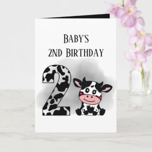 Carte mignon ajouter sentiment bébé deuxième anniversair