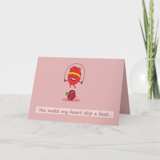 Carte Mignon, drôle, Saint-Valentin, jeu de mots, blague (Devant)