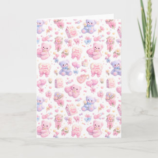 Carte Mignon paquet de cliparts de maman ourson en peluc