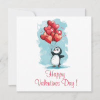 mignon pingouin amoureux pour la Saint-Valentin av