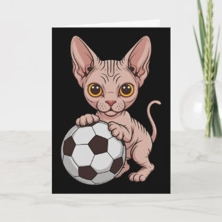 Carte Mignon Sphynx de football Juste Fille Qui Aime Les