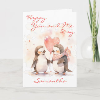 Carte Mignon toi et moi Pingouin