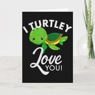 Carte Mignon Turtles de la Saint-Valentin Je T'aime Turt