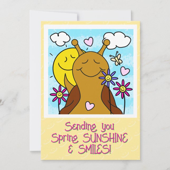 Carte Mignonette Envoi Sourires Printemps | Salutation (Devant)