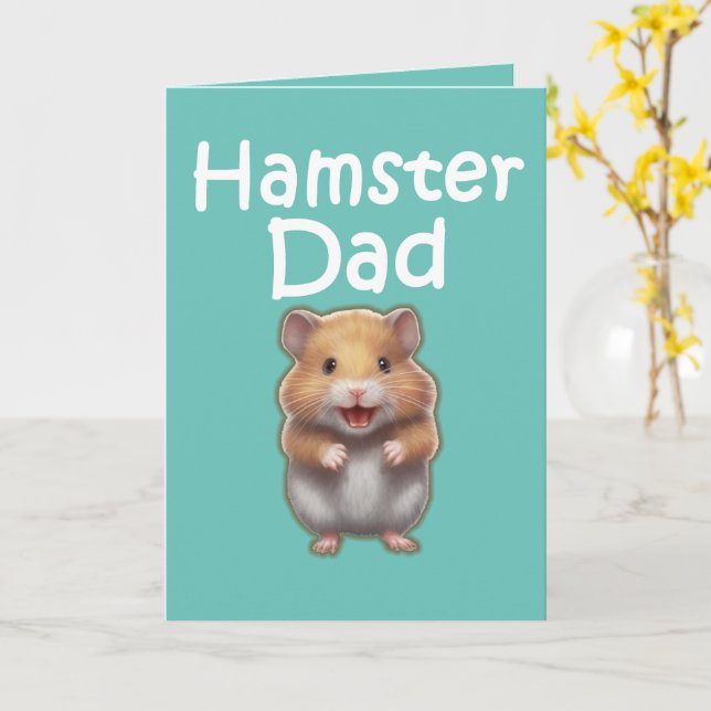 Carte Mignonne Animal Hammy Propriétaire Animaux Hamster (Fleur jaune)