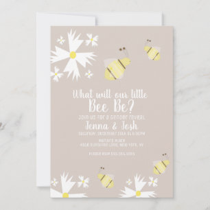 Carte Mignonne Bee Daisy Révélation Florale de genre