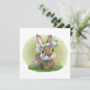 Carte Mignonne Bunnyfor Pâques pour une humeur positive