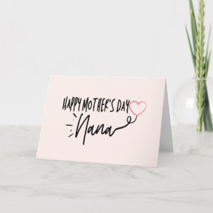 Carte Mignonne Coeur Nana Fête des Mères