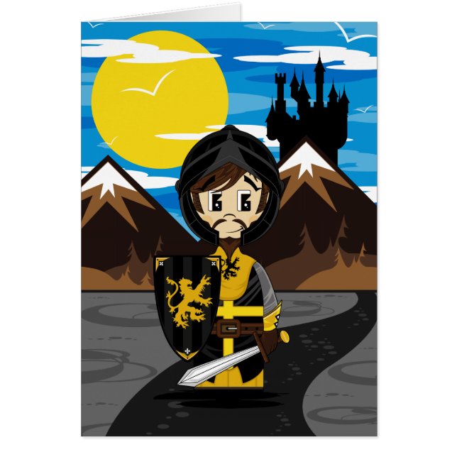 Carte mignonne de chevalier de croisé (Devant)