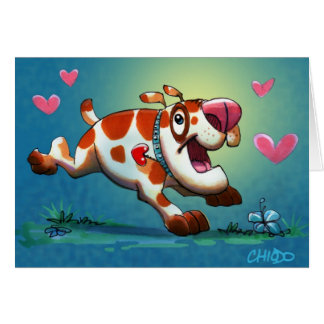 Carte mignonne de chien