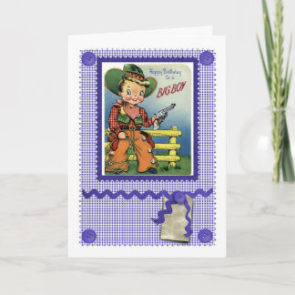 CARTE MIGNONNE de COWBOY des années 1950 POUR Un