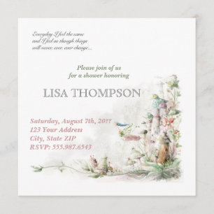 Carte mignonne de forêt de conte de fées de FILLE