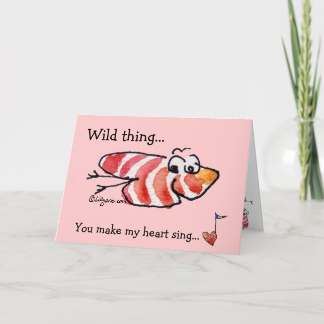 Carte mignonne de Valentine de coeur de chose (Devant)