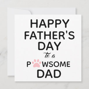 Carte Mignonne du chien à la Fête des pères papa