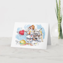 carte mignonne du jour de valentine de chef de