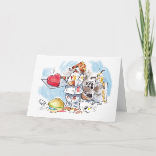 carte mignonne du jour de valentine de chef de