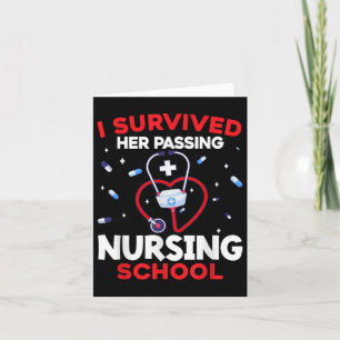 Carte Mignonne J'Ai Survécu À Son Ping Nursing School Gr