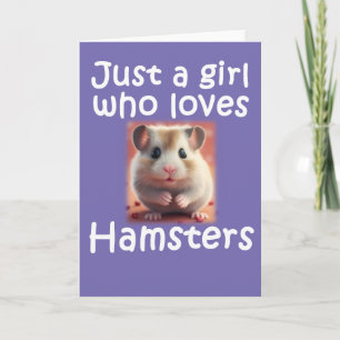 Carte Mignonne Juste Une Fille Qui Aime Hamsters Hammie 