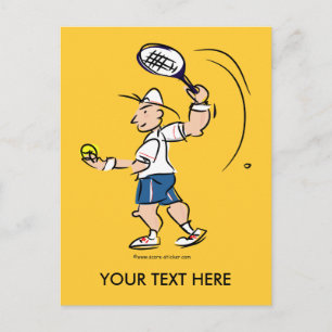 Carte mignonne pour les joueurs de tennis