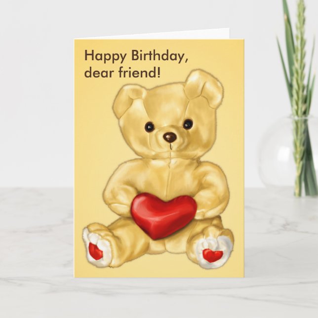 Carte Mignonne Teddy Bear Hypnotist Ami Anniversaire (Devant)