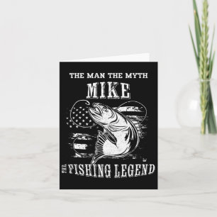 Carte Mike Man Myth Pêche Légende Nom personnalisé