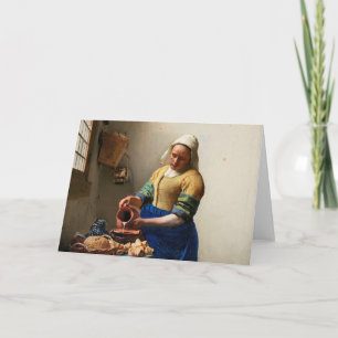 Carte Milkmaid Kitchen Maid de Johannes Vermeer 