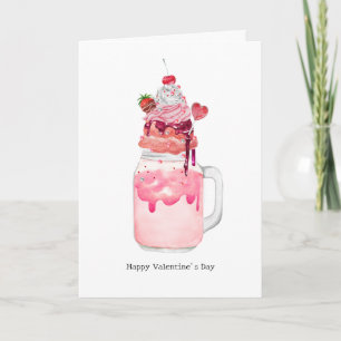 Carte Milkshake Saint-Valentin Je T'aime Tellement