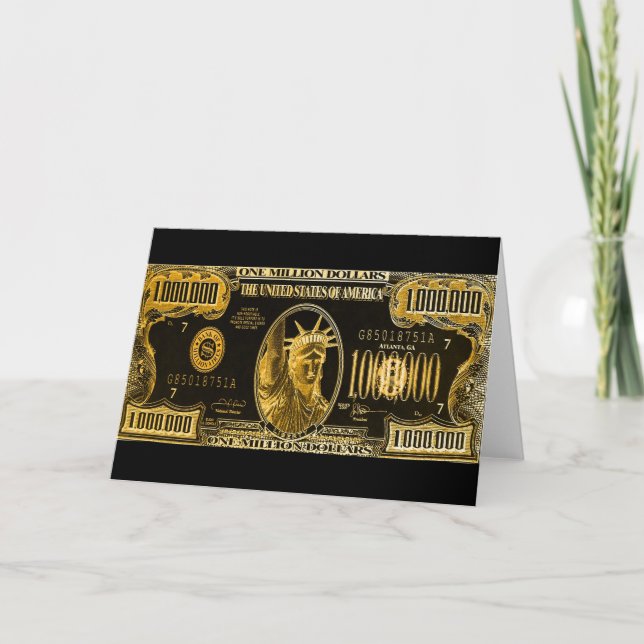 Carte Millions de souhaits de dollars (Devant)