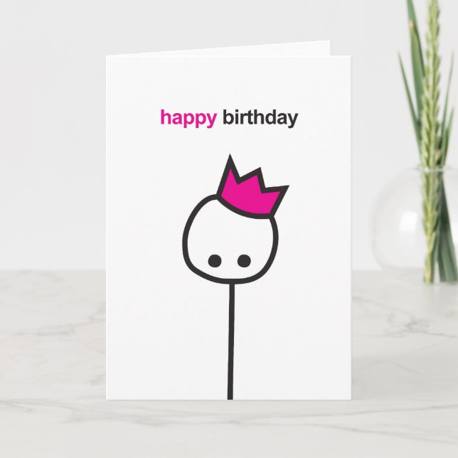 Carte Mimie - Anniversaire / Couronne (Devant)