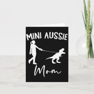 Carte Mini Aussie Maman Berger Australien Chien Dinosaur