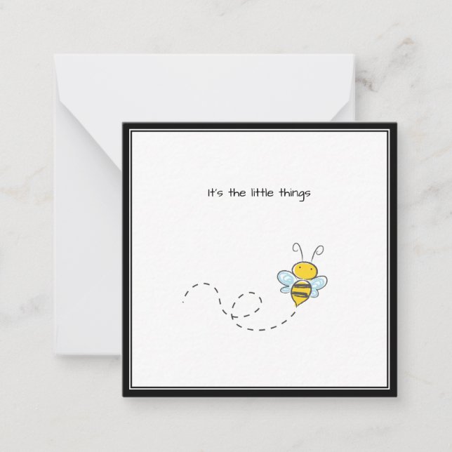 Carte Mini Merci Bumble Bee (Devant)
