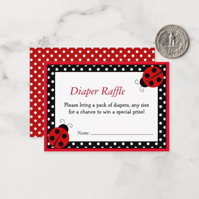 Carte Mini Note Merci Ladybug (Devant/Arrière en situation)