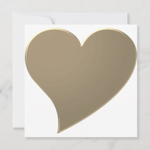 Carte Mini or grand coeur Moderne élégant