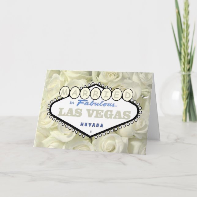 Carte Mini Roses de la respiration bébé MARIÉ à Las Vega (Devant)