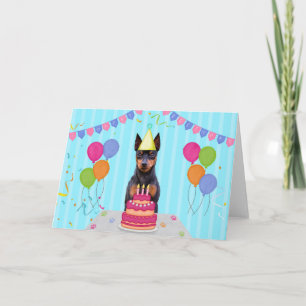Carte Miniature Pinscher Anniversaire