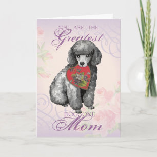 Carte Miniature Poodle Heart Maman
