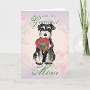 Carte Miniature Schnauzer Heart Maman