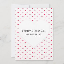 Carte Minimal Heart Pattern Valentine's Day Card