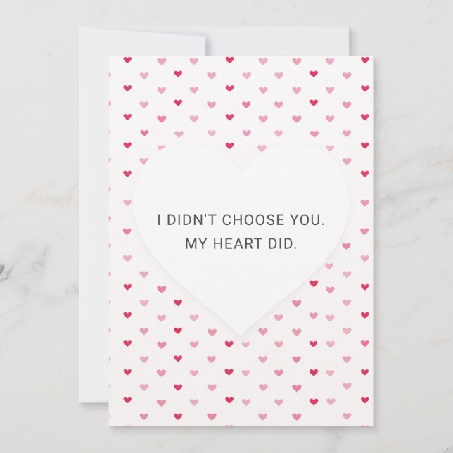 Carte Minimal Heart Pattern Valentine's Day Card (Devant)