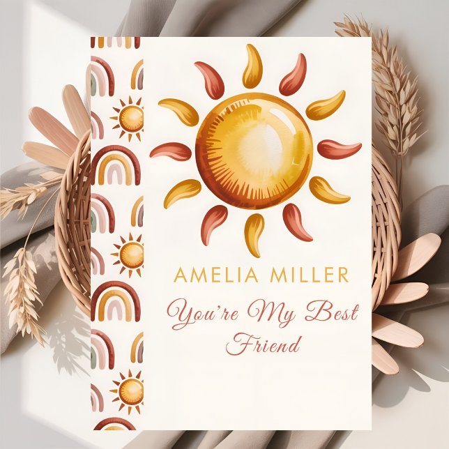 Carte Minimalist Boho Rainbow Celebration (Créateur téléchargé)