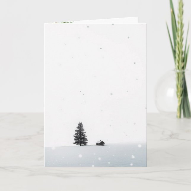 Carte Minimalist Christmas Winter Scene (Devant)