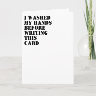 Carte Minimalist washed my hands COVID 19 typographiy