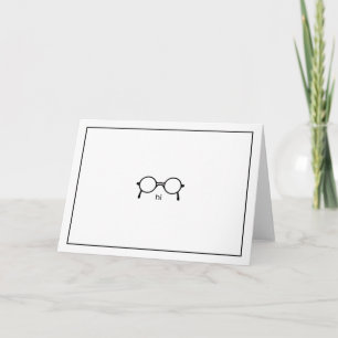 Carte minimaliste de lunettes Bonjour