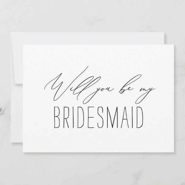 Carte minimaliste de proposition de mariage de (Devant)